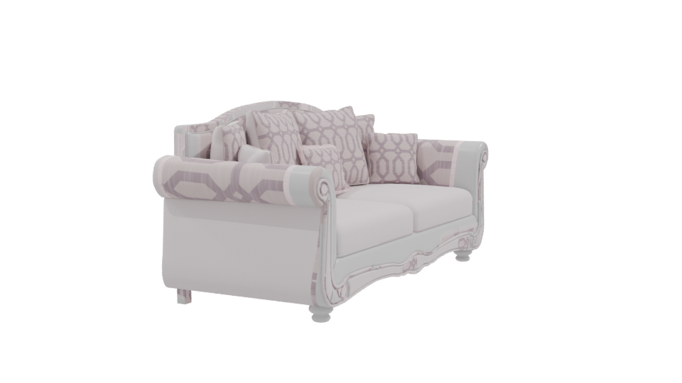 Elegant Vintage Sofa 3D Model - Professional 3D Model Render 9