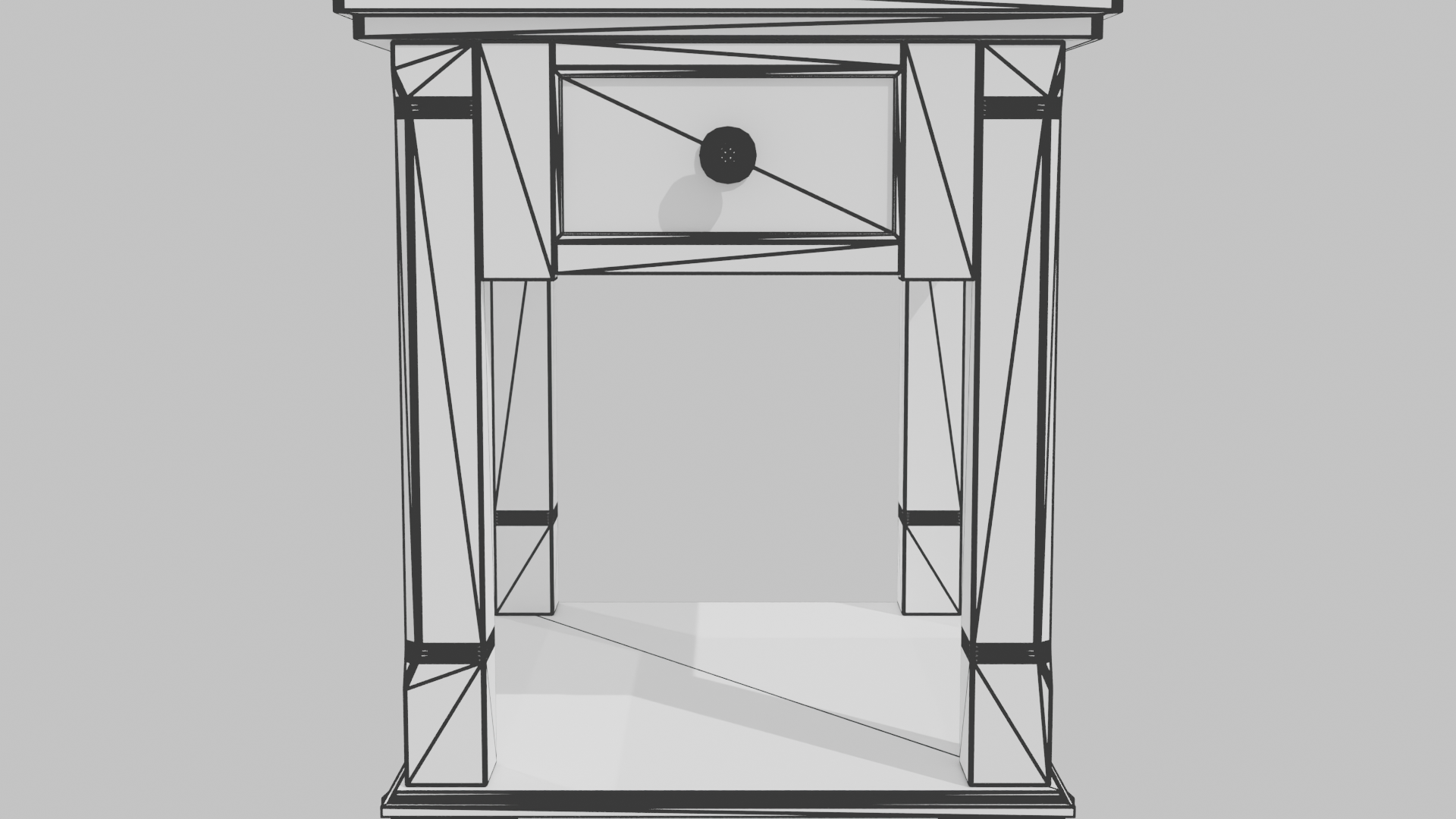 Elegant Wooden Side Table Model - Professional 3D Model Render 16