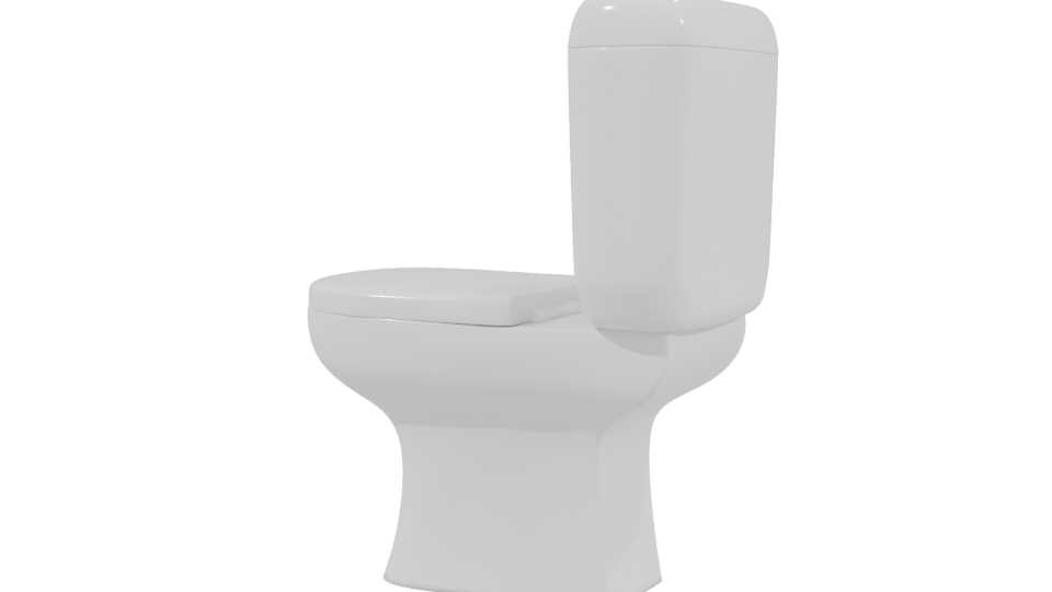 Standard Toilet 3D Model - Professional 3D Model Render 3