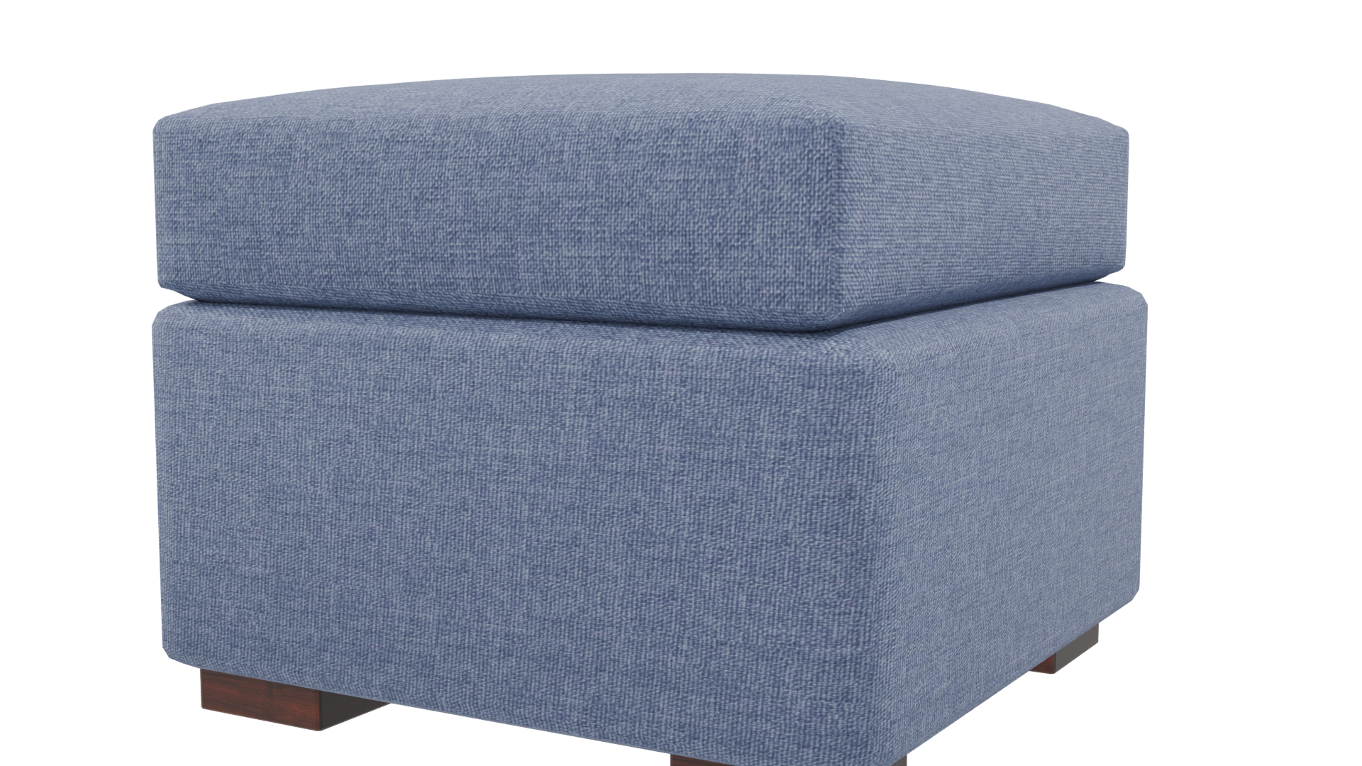 Stylish Blue Ottoman 3D Model - Professional 3D Model Render 9