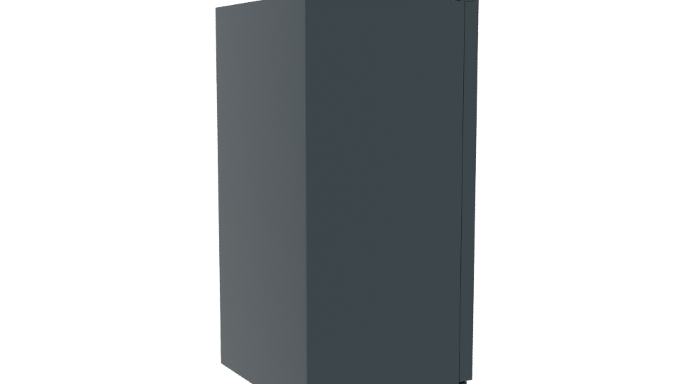 Sleek Double-Door Refrigerator Model - Professional 3D Model Render 7
