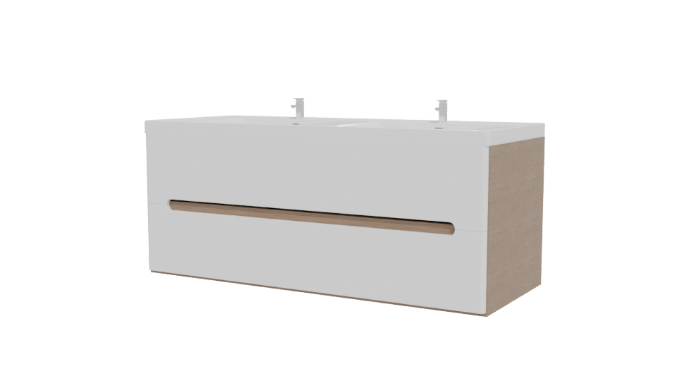 Stylish Double Sink Bathroom Model - Professional 3D Model Render 12