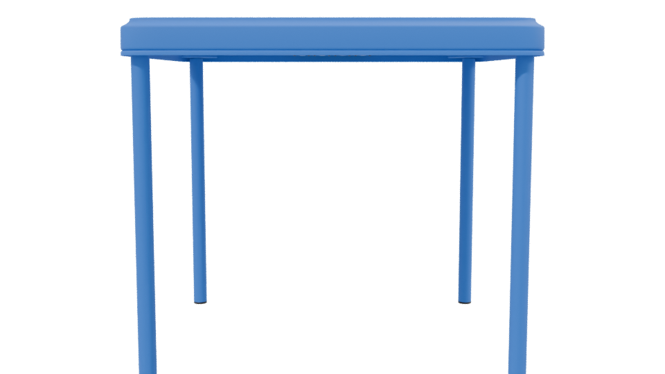 Blue Kids Plastic Table 3D - Professional 3D Model Render 2