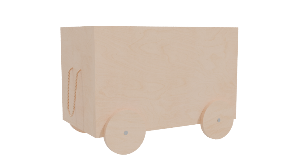 Stylish Wooden Toy Cart 3D - Professional 3D Model Render 10