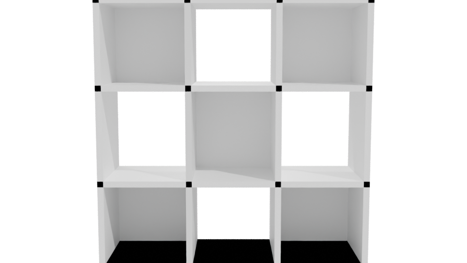 9 Cube Organizer Shelf 3D Model - Professional 3D Model Render 11
