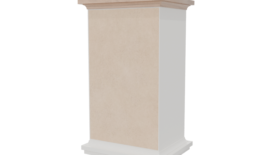 Stylish White Modern Storage Cabinet 3D Model - Professional 3D Model Render 6