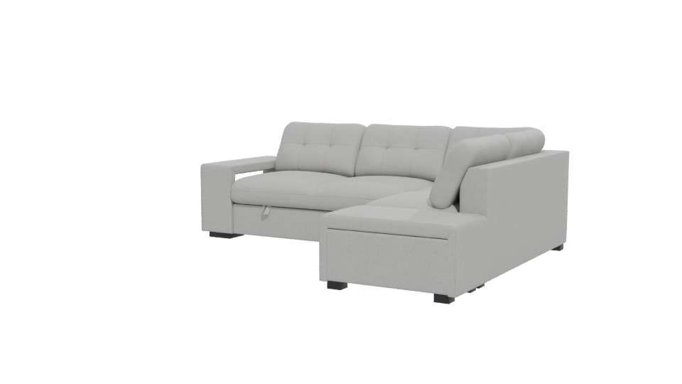 Stylish L-Shaped Sofa Model - Professional 3D Model Render 12