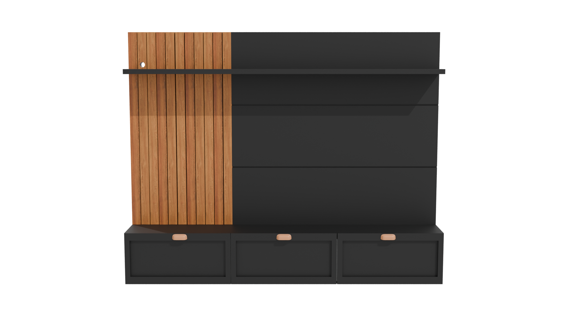 Modern Entertainment Center 3D - Professional 3D Model Render 11