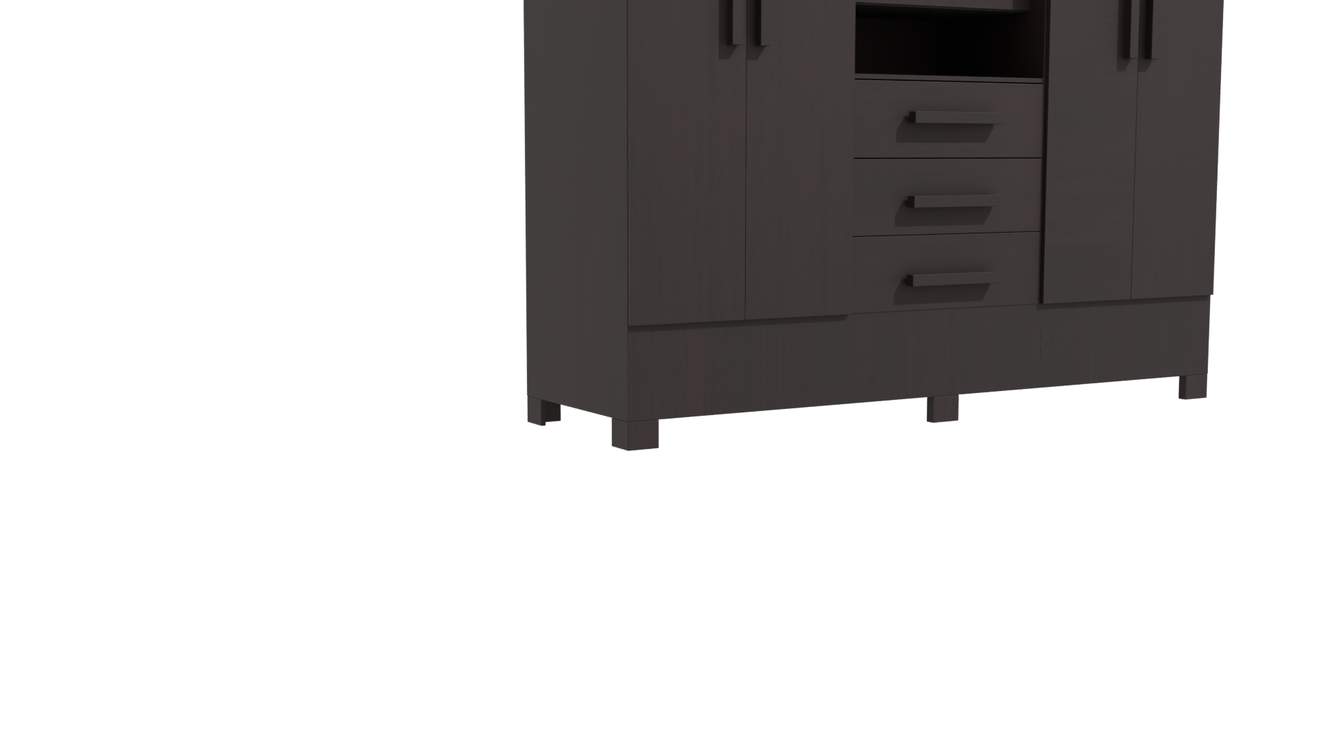 Elegant Modern Wooden Cabinet 3D - Professional 3D Model Render 10