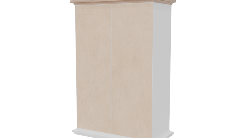 Elegant Wooden Drawer Cabinet 3D - Professional 3D Model Render 6