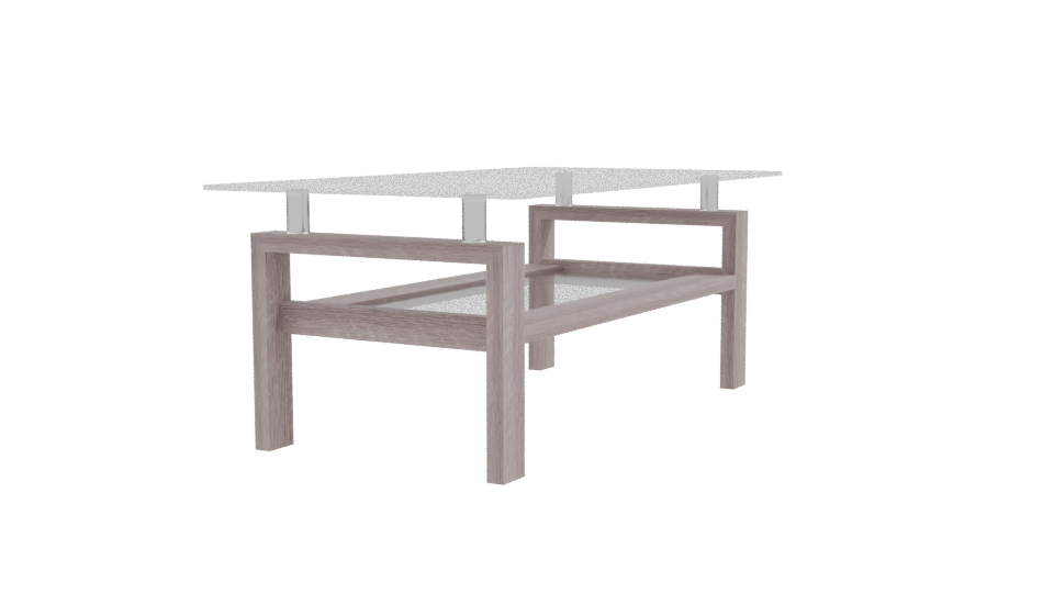 Stylish Glass Top Coffee Table - Professional 3D Model Render 9