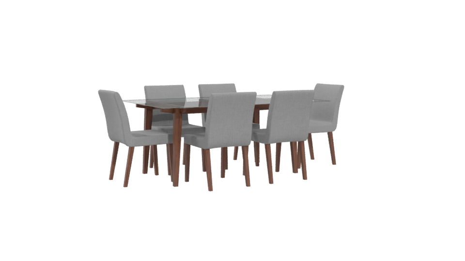Stylish Dining Table Set 3D - Professional 3D Model Render 4