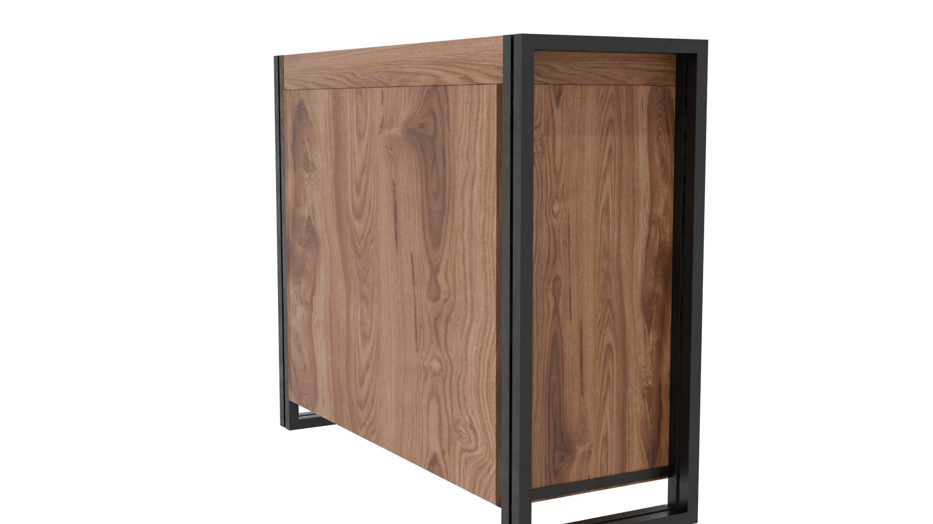 Stylish Wooden Storage Cabinet 3D - Professional 3D Model Render 7