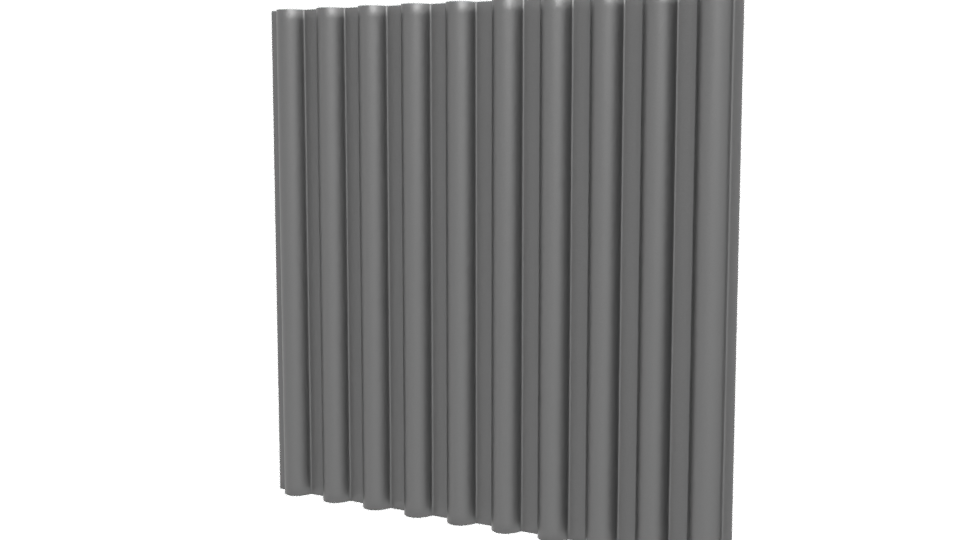 Textured Metal Wall Panel 3D - Professional 3D Model Render 12