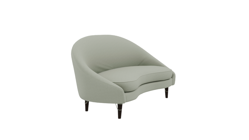 Contemporary Curved Upholstered Sofa 3D Model - Professional 3D Model Render 9