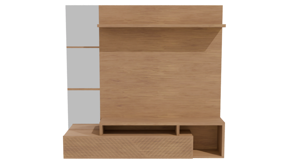 Stylish Modern Wooden Cabinet 3D - Professional 3D Model Render 11