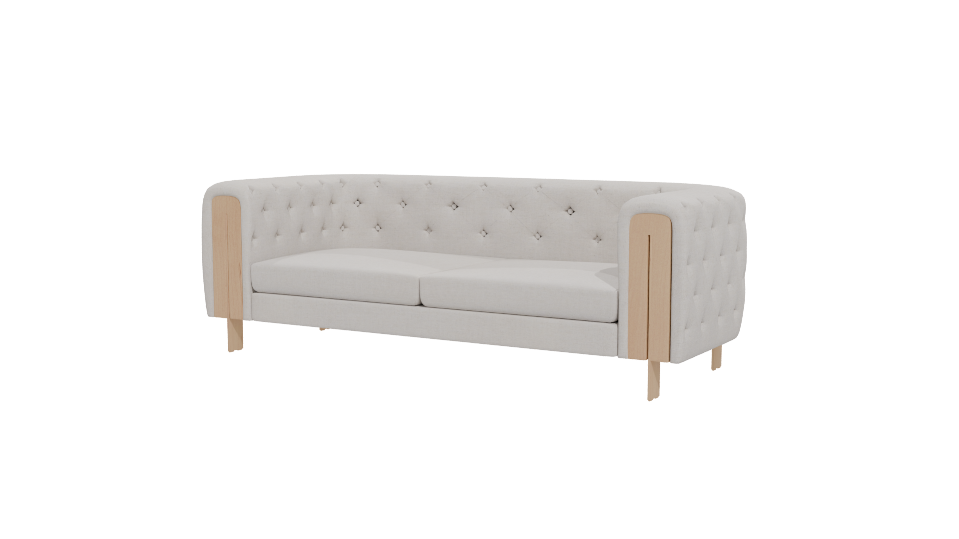 Elegant White Sofa 3D Model - Professional 3D Model Render 12