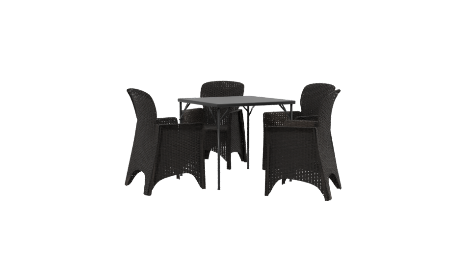 Outdoor Dining Table Set 3D - Professional 3D Model Render 13