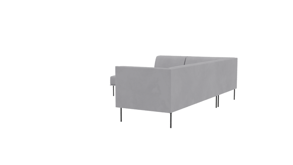 Sectional Sofa Model in Gray - Professional 3D Model Render 3