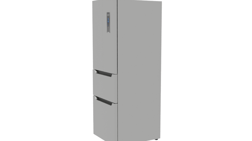 Sleek Stainless Steel Refrigerator 3D - Professional 3D Model Render 13