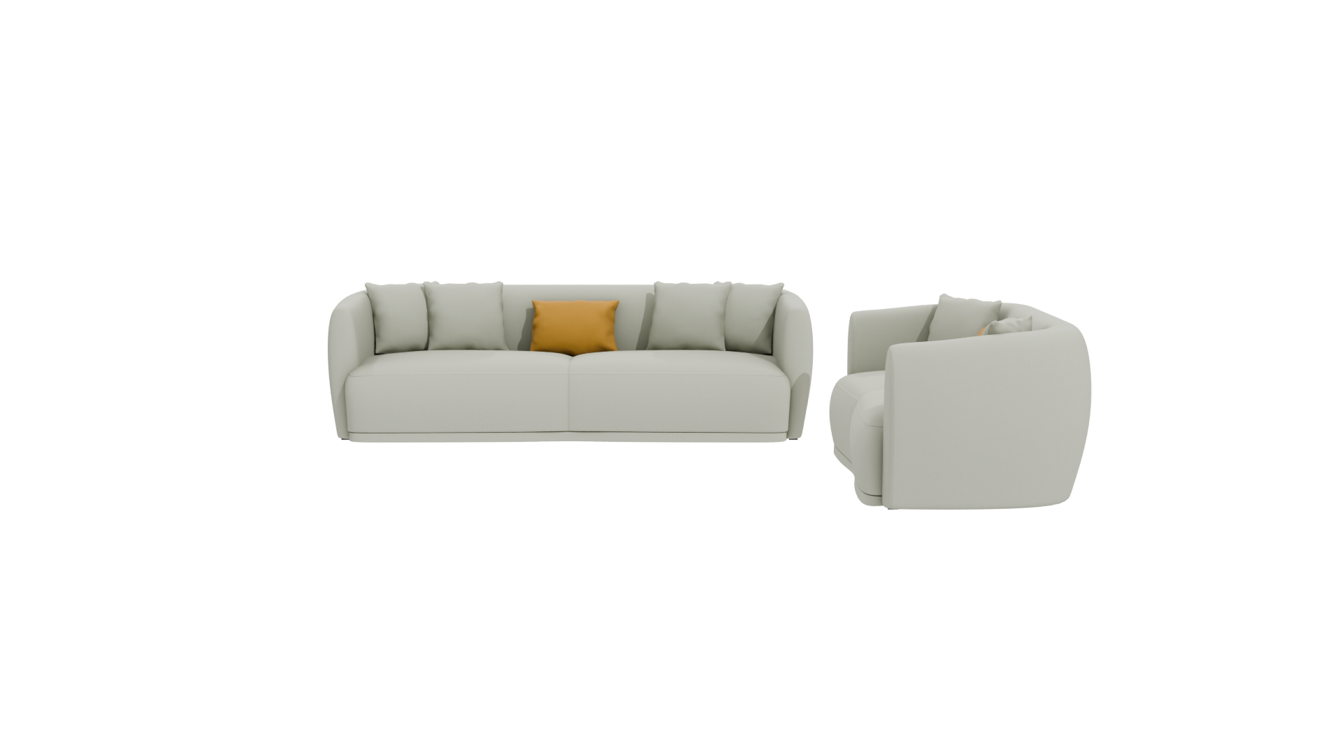 Stylish Modern Sofa Set 3D - Professional 3D Model Render 11