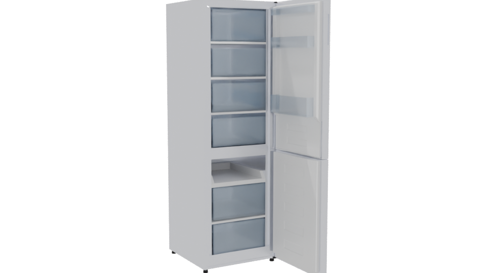 Modern Refrigerator 3D Model - Professional 3D Model Render 10