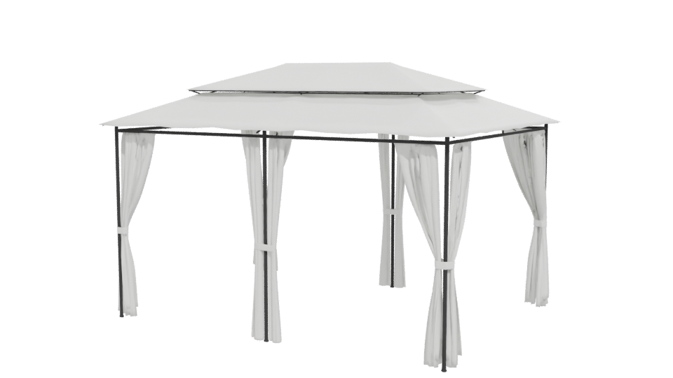 Toldo Perola with Curtains 3D - Professional 3D Model Render 12