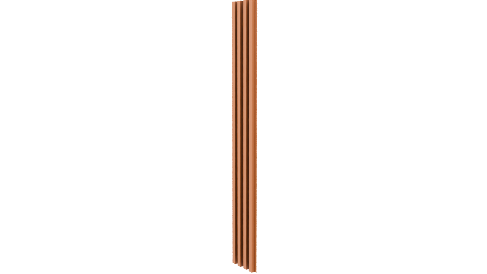 Stylish Vertical Wooden Slat Panel 3D Model - Professional 3D Model Render 7