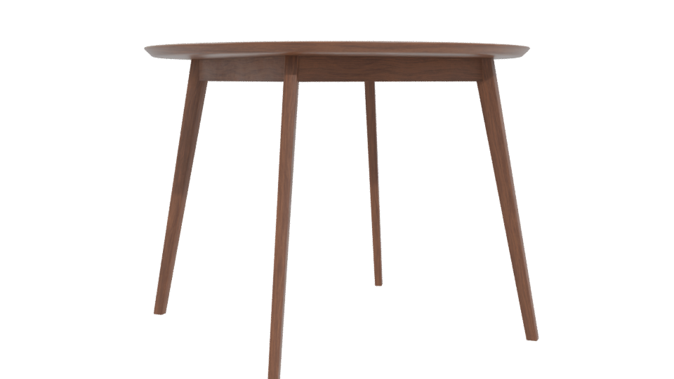 Stylish Round Wooden Table Model - Professional 3D Model Render 4