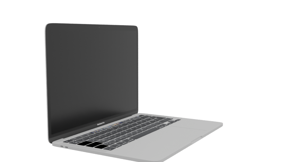 Sleek Modern Laptop 3D Model - Professional 3D Model Render 9