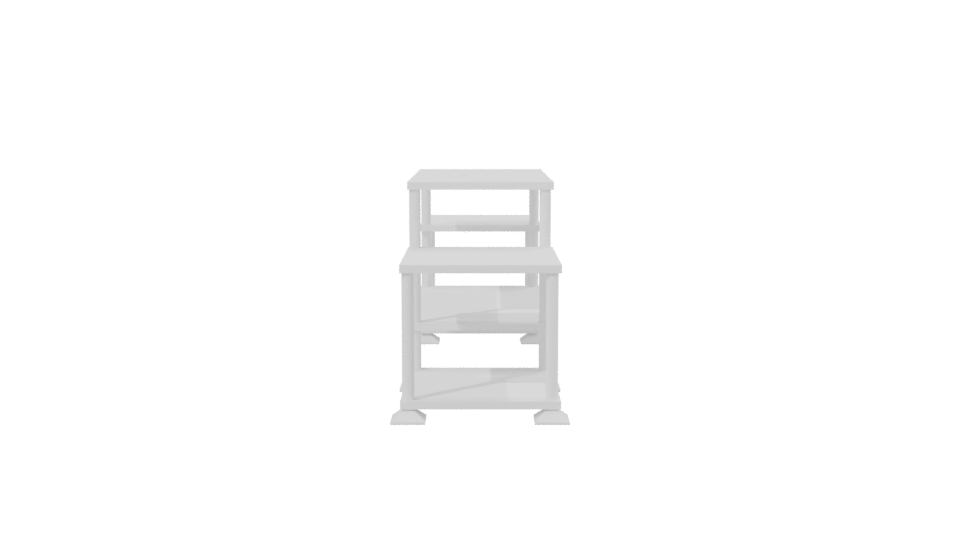 Minimalist Modern Table Set 3D - Professional 3D Model Render 2