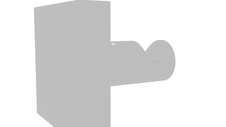 Sleek Modern Wall-Mounted Knob 3D Model - Professional 3D Model Render 7