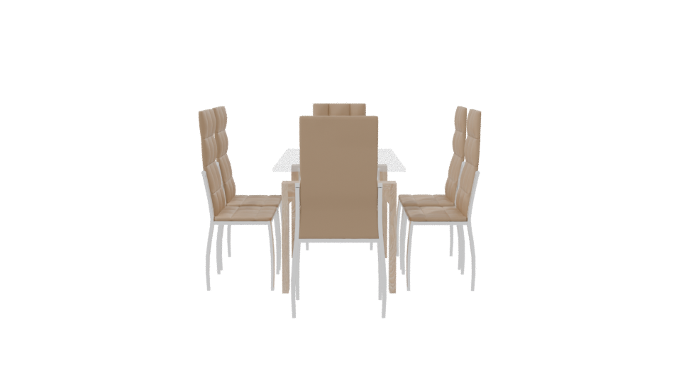 Modern Dining Table Set 3D - Professional 3D Model Render 8