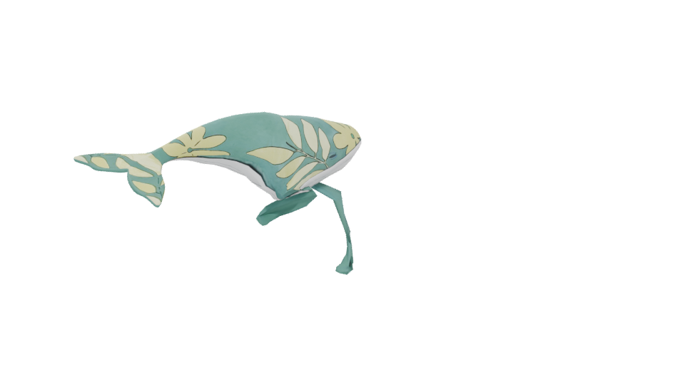 Stylized Tropical Whale 3D Model - Professional 3D Model Render 5