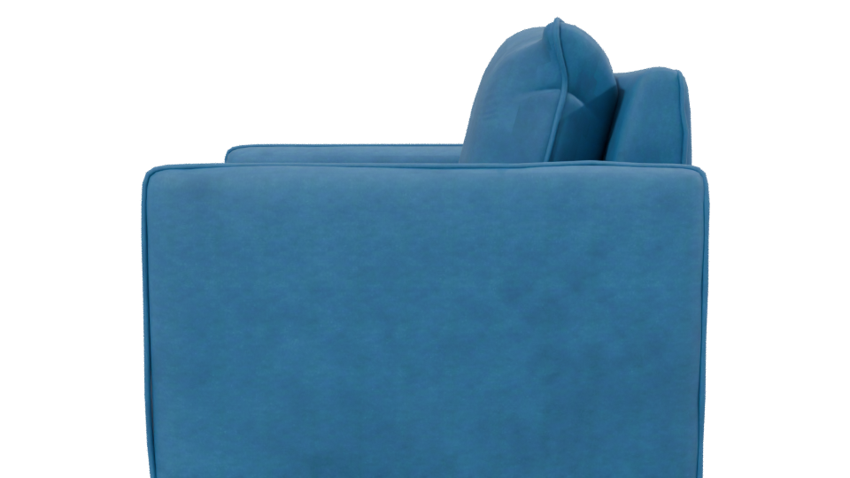 Stylish Modern Fabric Armchair 3D Model - Professional 3D Model Render 2