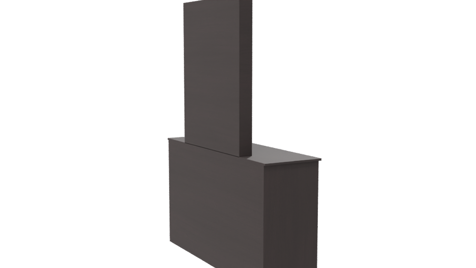 Elegant Wooden Dresser with Mirror - Professional 3D Model Render 7