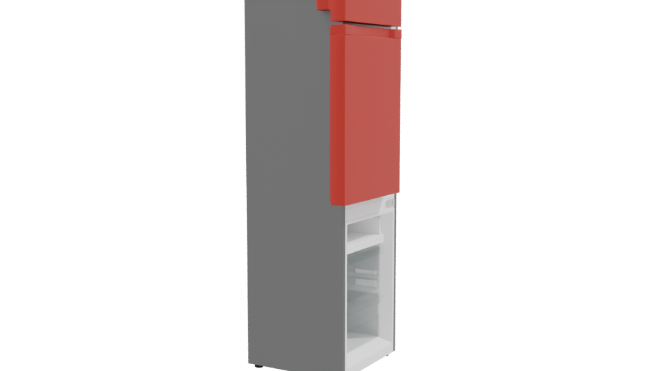 Stylish Red Refrigerator 3D Model - Professional 3D Model Render 9