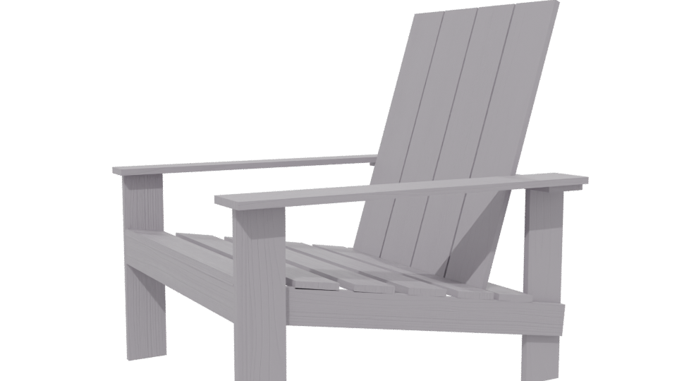 Stylish Wooden Outdoor Chair Model - Professional 3D Model Render 13