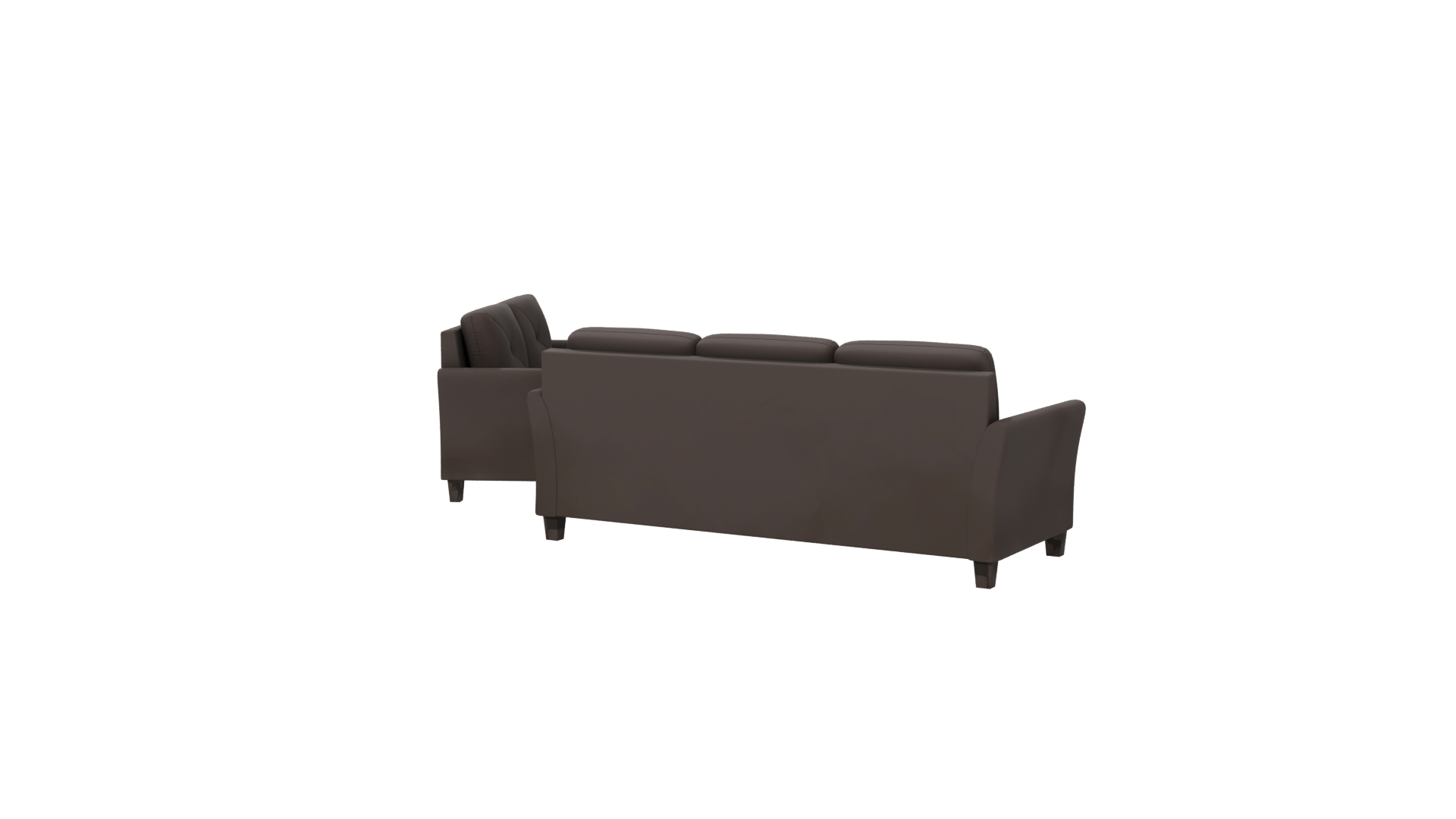 Contemporary Leather Sofa Set 3D Model - Professional 3D Model Render 6