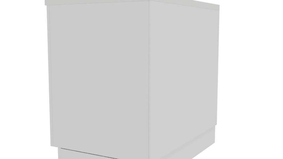 Stylish Minimalist Wooden Reception Desk 3D Model - Professional 3D Model Render 3