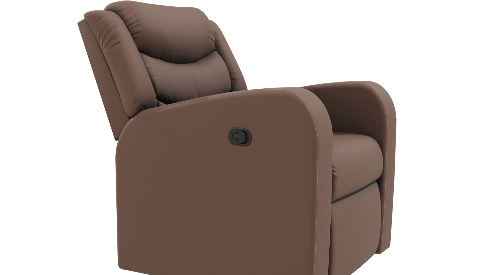 Stylish Brown Recliner Chair 3D - Professional 3D Model Render 9