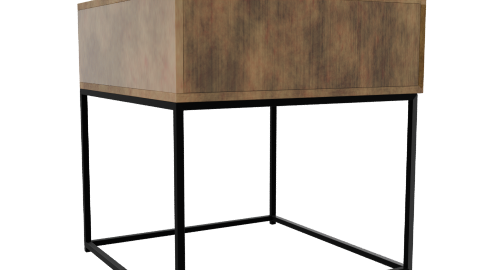 Stylish Wooden Side Table 3D - Professional 3D Model Render 7