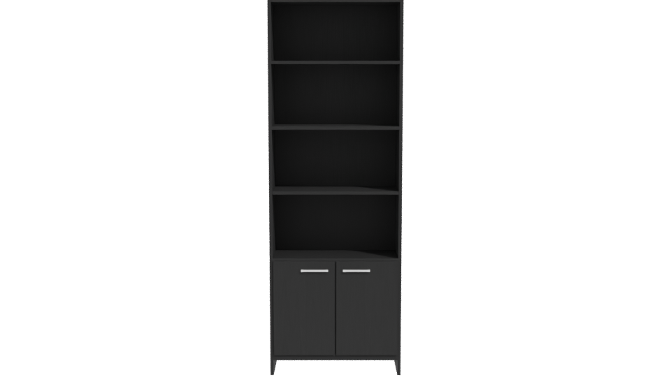 Modern Black Bookshelf 3D Model - Professional 3D Model Render 11