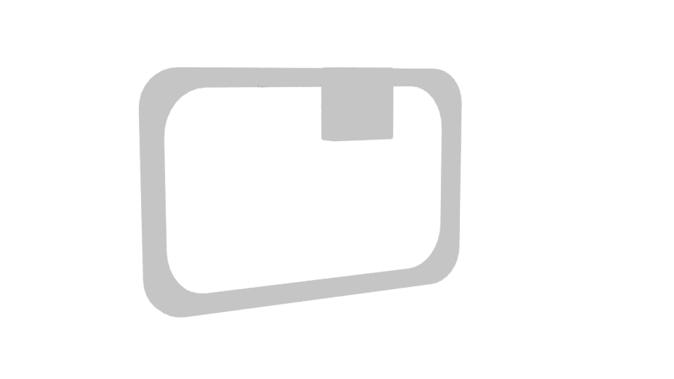 Stylish Rectangular Metal Frame 3D Model - Professional 3D Model Render 4