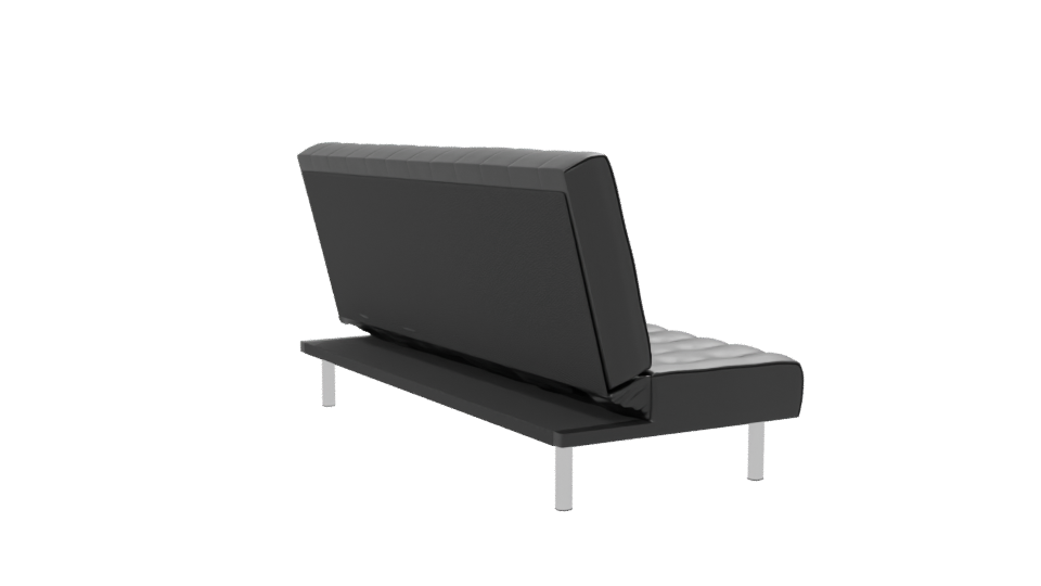 Contemporary Black Sofa Bed 3D Model - Professional 3D Model Render 7