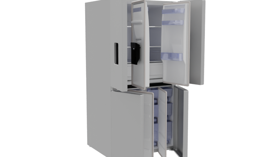 Modern Refrigerator 3D Model - Professional 3D Model Render 10