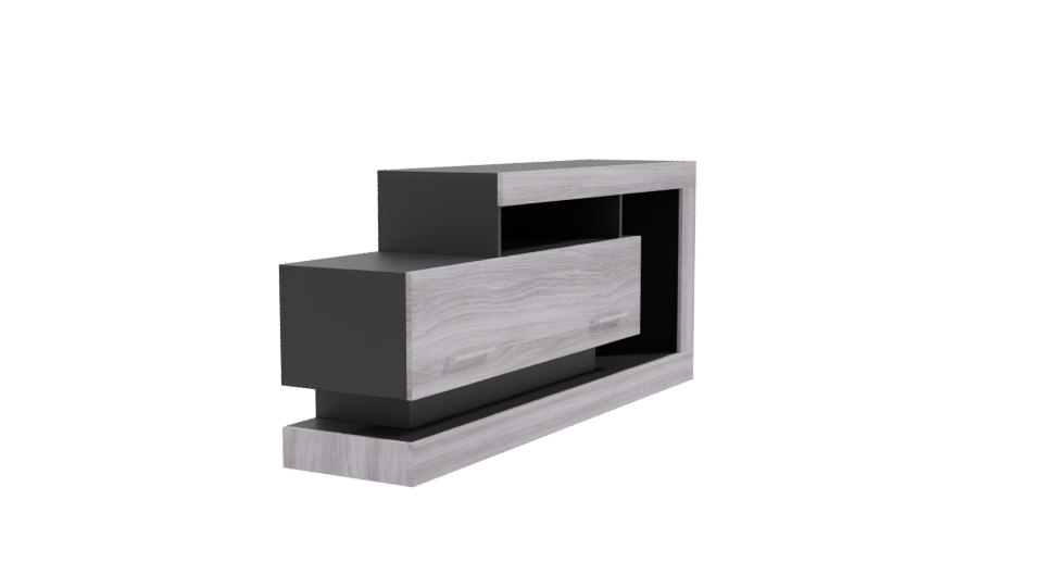 Minimalist Wooden Storage Unit 3D - Professional 3D Model Render 9