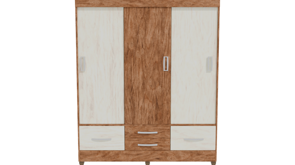 Stylish Wooden Cabinet Model - Professional 3D Model Render 11