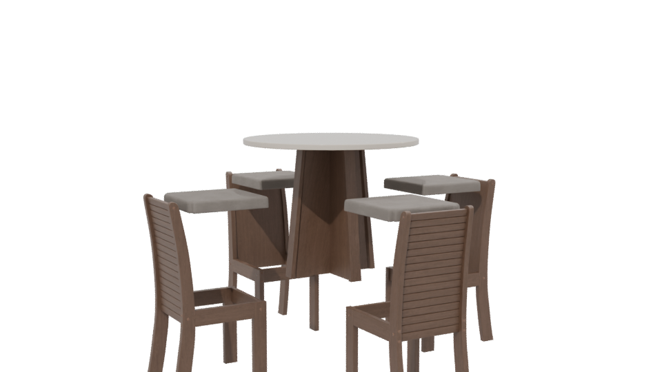 Elegant Dining Table Set 3D - Professional 3D Model Render 13