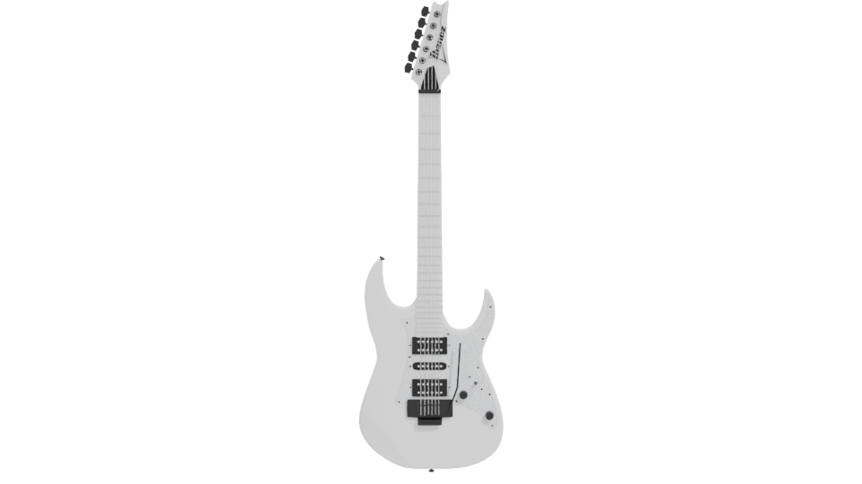 Stylized Electric Guitar Model - Professional 3D Model Render 11